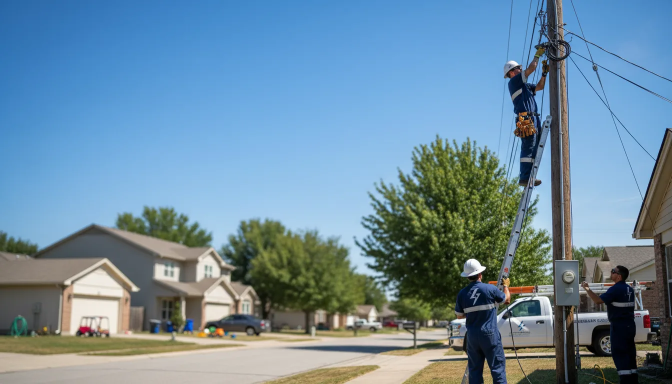 Residential electrician providing installation services in Tynan, TX